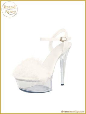 Clear Platform Stiletto High Heel Ankle Strap Dance Sandals